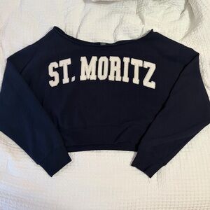 Wild Fable ST. MORITZ Woman’s XS; Off The Shoulder, Cropped Sweatshirt.